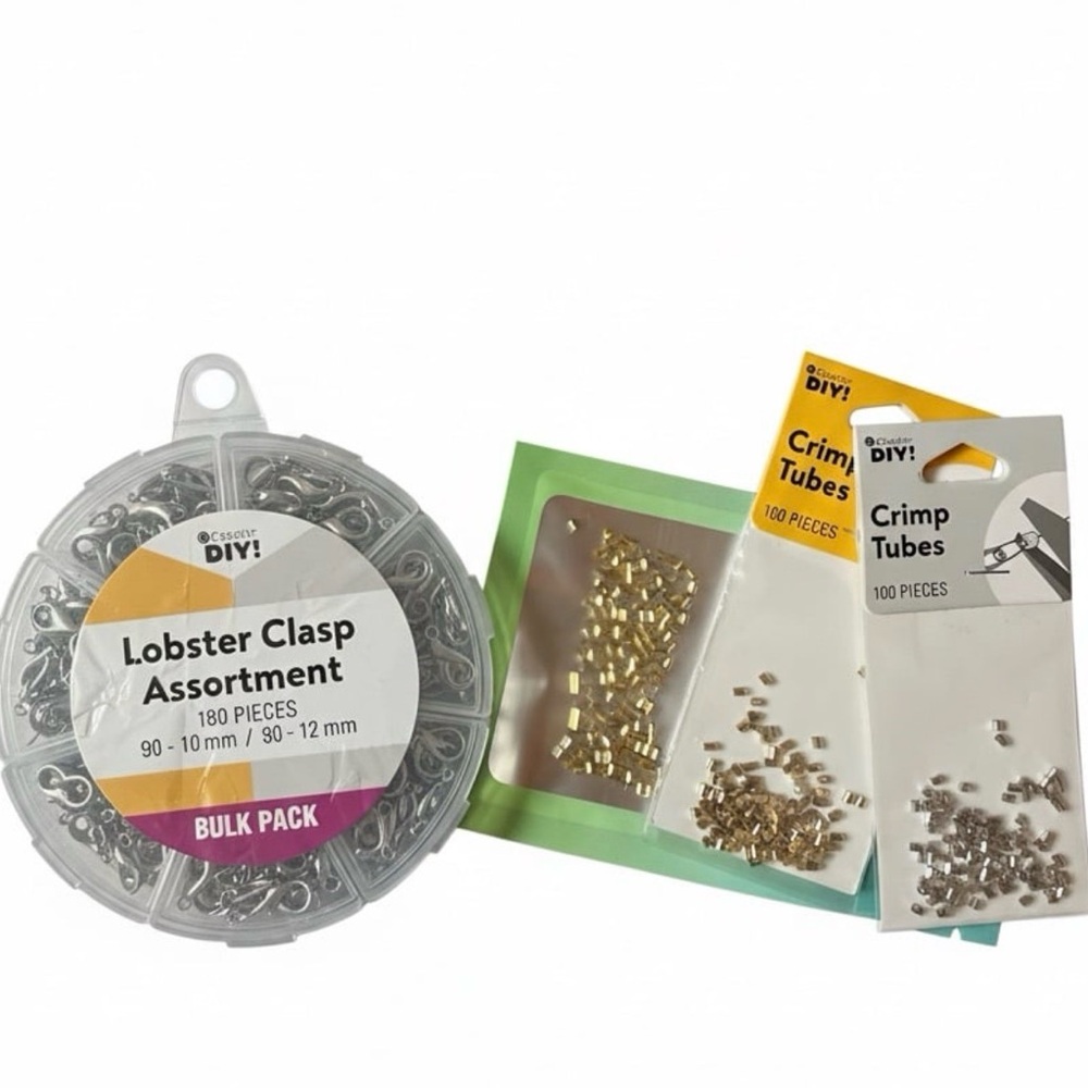 DIY Lobster Clasp Assortment and Crimp Tube Jewelry Making Lot